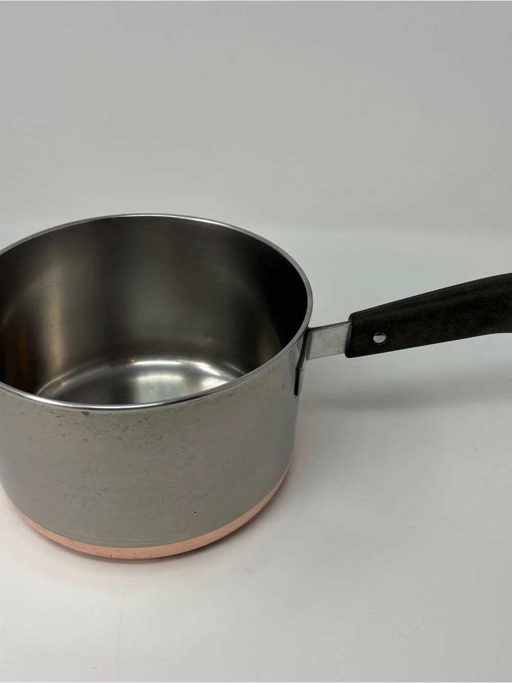Vintage Revere Ware 3 Qt Copper Bottom Saucepan Pot 1801 Pre-1968 No Lid